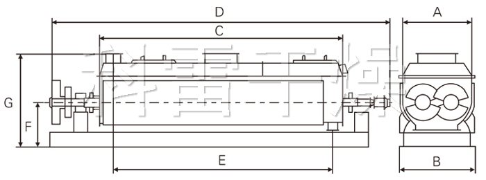 空心槳葉干燥機(jī)結(jié)構(gòu)示意圖